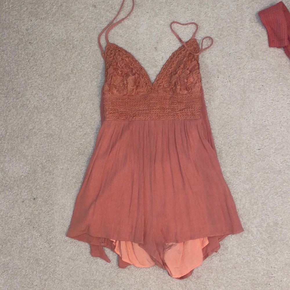 Illa illa floral coral romper